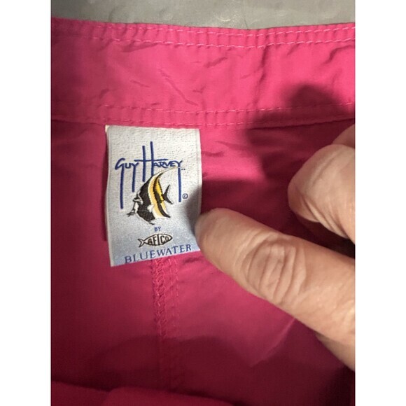 Guy Harvey Mid Rise Chino Short Womens 10 Fuscia Zip Button Coastal Chic - Picture 5 of 6